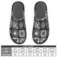 thumbnail image 5 of IAUYY Memory Foam House Slippers Suitable for Both Men and Women. Comfortable, Anti-Slip Plush Flat-Bottomed Slippers The Best Holiday Gift Black-and-white Collage Doodles, 5 of 9