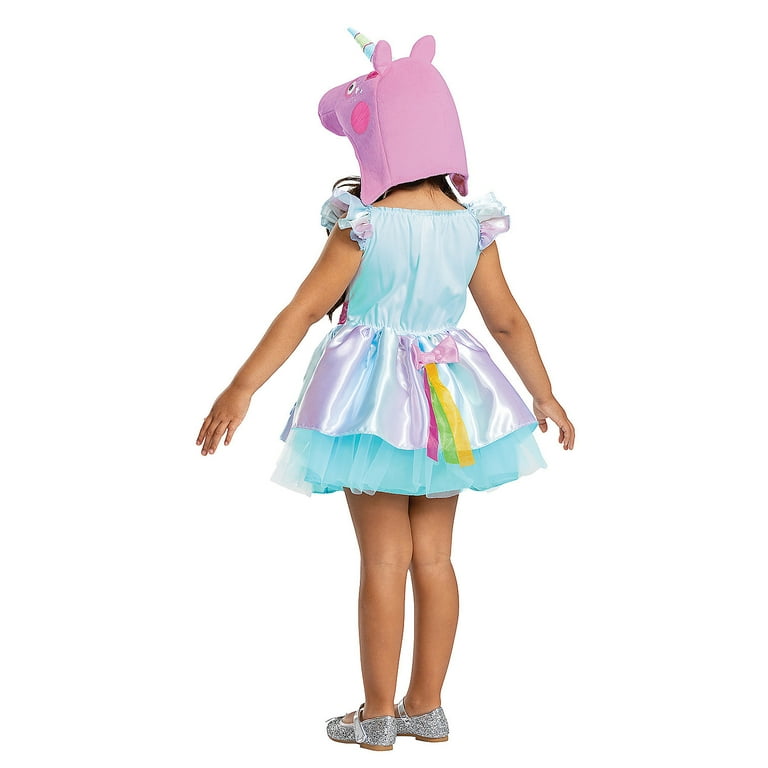Disguise Toddler Girls Peppa Pig Unicorn Dress Costume Size 3T 4T