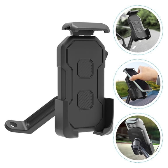 EXHUMKY 1Pcs Black ABS Bike Mobile Phone Holder for Cycling and Navigation 9.3X6.3cm