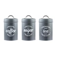 thumbnail image 2 of Set of 3 Pcs/set Kitchen Canister Set with Lids Sugar Tins Gray, 2 of 9