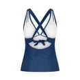 thumbnail image 6 of TaTaai Women's Tankini Two Piece Swimsuit Adjustable Spaghetti Straps Back Tie Design Soft Breathable Fabric Comfortable Casual Swimwear for Beach Pool Vacation Gift, 6 of 9