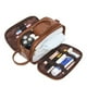 thumbnail image 1 of Neceser para hombre, piel de poliuretano (PU), bolsa de viaje grande impermeable, bolsa de lavado, bolsa de cosméticos con bolsa de cuero seca y húmeda, 1 of 5