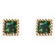 thumbnail image 1 of CCFJOYAS, pendientes de aro pequeños de circón de color verde para mujer, pendientes de aro de oro verde de Plata de Ley 925, joyería nueva llegada 2022 Tan Jianjun unisex, 1 of 2