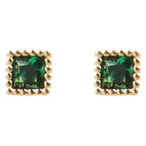 CCFJOYAS, pendientes de aro pequeños de circón de color verde para mujer, pendientes de aro de oro verde de Plata de Ley 925, joyería nueva llegada 2022 Tan Jianjun unisex