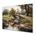 thumbnail image 2 of Designart "Green Bridge Rustic beauty An" Architecture Metal Art Living Room, 2 of 5