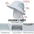 thumbnail image 2 of Outdoor Kids Sun Hats with Neck Flap Boys Girls Wide Brim UPF 50+ UV Protection Children Bucket Hat Safari Hat, 2 of 6