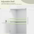 thumbnail image 6 of VECELO White Bathroom Cabinet Wall Mounted with Towels Bar, Medicine Cabinet with 2 Door Adjustable Shelves and Side Hook for Bathroom Laundry Room Kitchen, 6 of 11