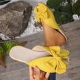 thumbnail image 6 of HomeDM Womens Flat Sandals Dressy Bowknot Closed Toe Slip-On Summer Beach Slide Sandals, Yellow Size 7, 6 of 9