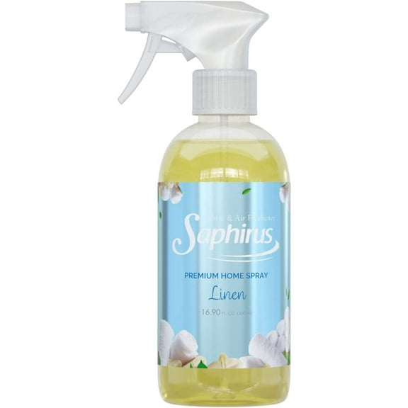 Saphirus Home Spray Air Freshener, great and magic fragrance for Home, Office, Car, Bathroom and any room, Odor Eliminator, Linen, 16.90 FL.OZ.