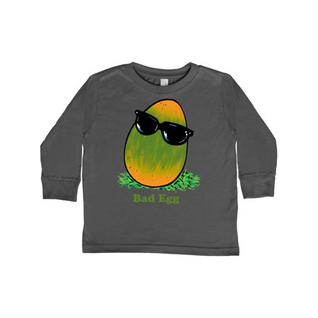 

Inktastic Easter Green and Yellow Bad Egg with Sunglasses Gift Toddler Boy or Toddler Girl Long Sleeve T-Shirt