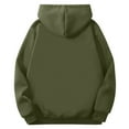thumbnail image 5 of MGCWSH Men's Heavy Hoodie Sherpa Fleece Lined Pullover Thick Winter Hooded Sweatshirt Army Green L, 5 of 9