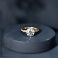 thumbnail image 6 of Rosec Jewels Lab Created Engagement Ring with Side Stones - 2 Carat Round Ring for Women (EF-VS Grade), 18K Yellow Gold, US 9.00, 6 of 9