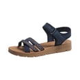 thumbnail image 2 of HTHLVMD Sandales de Randonnée Antidérapantes pour Extérieur, Sandales de Marche pour Femmes – Sandales de Sport Confortables de Qualité Supérieure pour Extérieur, Voyage, Randonnée, Plage et Usage Quotidien, Bleu Foncé 5.5, 2 of 8