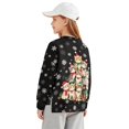 thumbnail image 2 of Xoenoiee Christmas Cat Snowflake Print Girls Oversized Crewneck Sweatshirt Xmas Y2k Long Sleeve Side Slit Pullover Drop Shoulder Sweatshirt for Teen Girl, 5-6 Years, 2 of 7