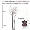 thumbnail image 4 of Lighted Brown Branches 32IN 100 LED with Timer Battery Operated, Artificial Tree Branch with Warm,Willow Branch Lights for Home Bedroom Fireplace Christmas Holiday Decoration, 4 of 8