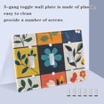 thumbnail image 3 of Yayeee Toggle Light Switch Wall Plate 3-Gang 6.37"x4.48" Decorative Outlet Cover, Floral Patterns, 3 of 7