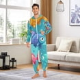 thumbnail image 4 of Cartoon Fish Adult Onesie Pajamas Slim Fit Christmas One Piece Suit Pjs for Women and Men Hooded Zipper, 4 of 7