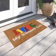 thumbnail image 3 of Clearance Warehouse "LIVING My Blessed Life" Welcome Decor Doormat Thick Doormat Non-Slip Entrance Door Rugs Natural Door Mat - Easy to Clean for Outside Entry, Garage, High Traffic Area 16x24IN, 3 of 4