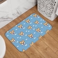 thumbnail image 6 of Crystal Velvet Floor Mat 23.6x15.7in Square Lock Edge Easy Cleaning Using Woven Technique Corrosion Resistant Bottom Drop Plastic Animal Dog Cartoon Pattern With Bones, 6 of 7