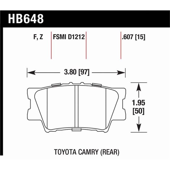 Hawk HPS Street Brake Pads Fits select: 2014-2016 TOYOTA RAV4, 2015-2016 TOYOTA CAMRY
