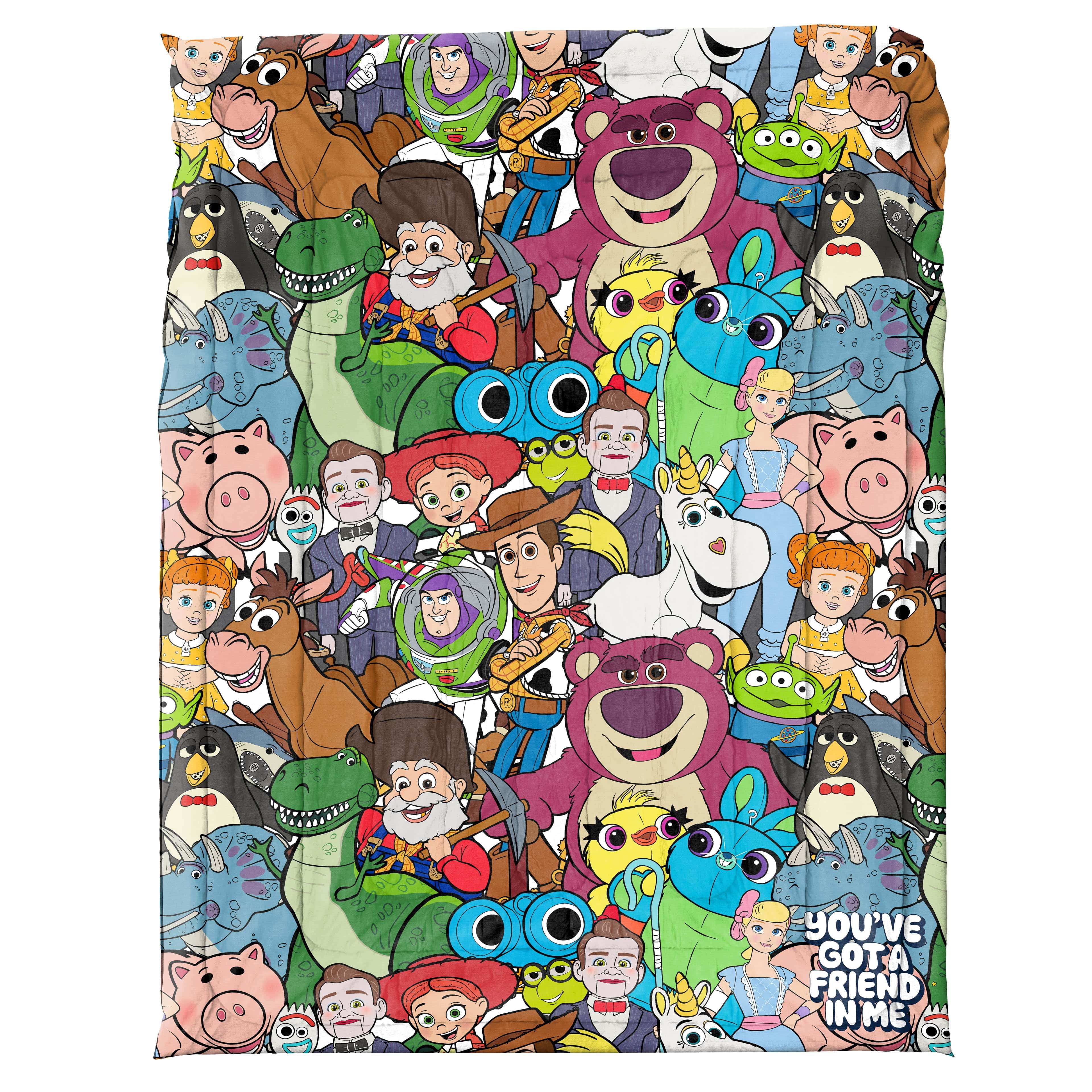 Disney Toy Story You've Got a Friend Reversible Comforter and Pillowcase Set, Twin/Full, Kids Bedding