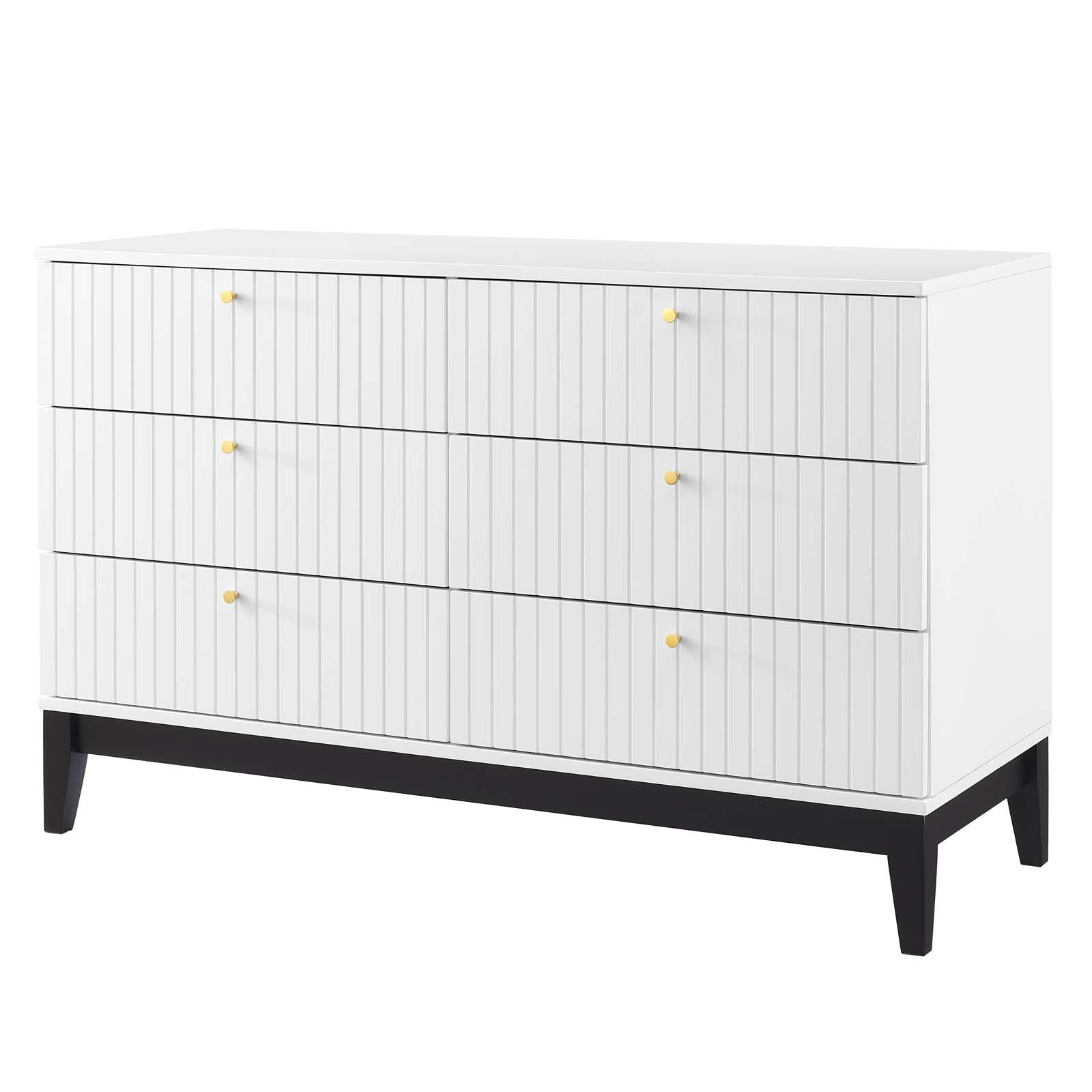 Dresser Drawer Chest Stand, White, Wood, Modern Contemporary, Mid