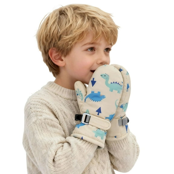 lnmuld Gloves Winter Kids Winter Ski Mittens Thermal Insulated Durable Warm for Outdoor Play and Cold Weather Activities Size:2-4 Years