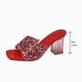 thumbnail image 4 of Wensltd High Heels for Women Summer Open Toe Elegant Dressy Walking Party Evening Heels Comfort Fashion Stylish Shoes Red, 4 of 9