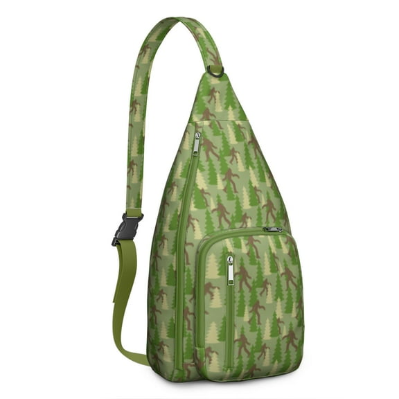 Bigfoot Hiking Sling Backpack – Mythical Sasquatch Crossbody Bag for Outdoor Adventures, Camping & Travel