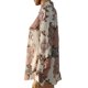 thumbnail image 5 of Tops Con Cuello En V Blusa Dama Formal Estampado Floral Estilo Barroco Vacaciones Vacaciones (Blanco XL) Ygjytge para Mujer Blanco T XXL, 5 of 6