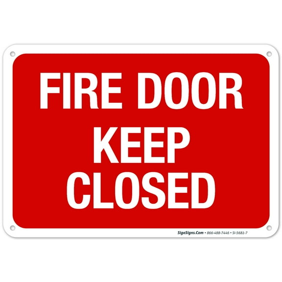 Fire Door Keep Closed Sign, Fire Safety Sign, (SI-5681)