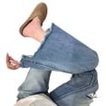 thumbnail image 5 of Irregular Ripped Micro-blared Jeans Women‘s Summer New High Waist Slim-fit Slim-fit Small High-flared Trousers, 5 of 5