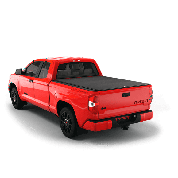Fits 2007-2024 Toyota Tundra Sawtooth Tonneau Cover TTU025-22 STRETCH; Soft Roll-Up Hook And Loop; Non-Lockable; Matte Black; Textile Composite; Expandable