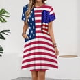thumbnail image 2 of National Flag United States America USA Women's Dress Short Sleeve Summer Sundress Summer Women Clothes, 2 of 7
