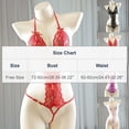 thumbnail image 3 of Women One Piece Lingerie Deep V Lace Bodysuit Babydoll Teddy Underwear, 3 of 5