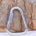 thumbnail image 1 of Triangle Shape Mountain Rock Climbing Screw Carabiner Locking F0X5 H7T4, 1 of 6