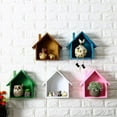 thumbnail image 4 of Estantes de pared flotantes en forma de casa, almacenamiento para sala de estar y decoración del hogar, color blanco, 5 uds., 4 of 5