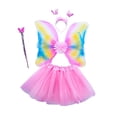 thumbnail image 2 of Conjunto de disfraz de hada para niñas, 4 piezas, Cosplay para niños, falda tutú con ala de Ángel, vestido con diadema para fotografía, recuerdos de Rosa Salvador Ala del ángel, 2 of 10