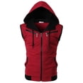 thumbnail image 2 of H2H Mens Casual Slim Fit Zip-up Sleeveless Hoodie Lightweight Workout Tank Tops Gym Hoodies (CMOHOSL012), 2 of 6