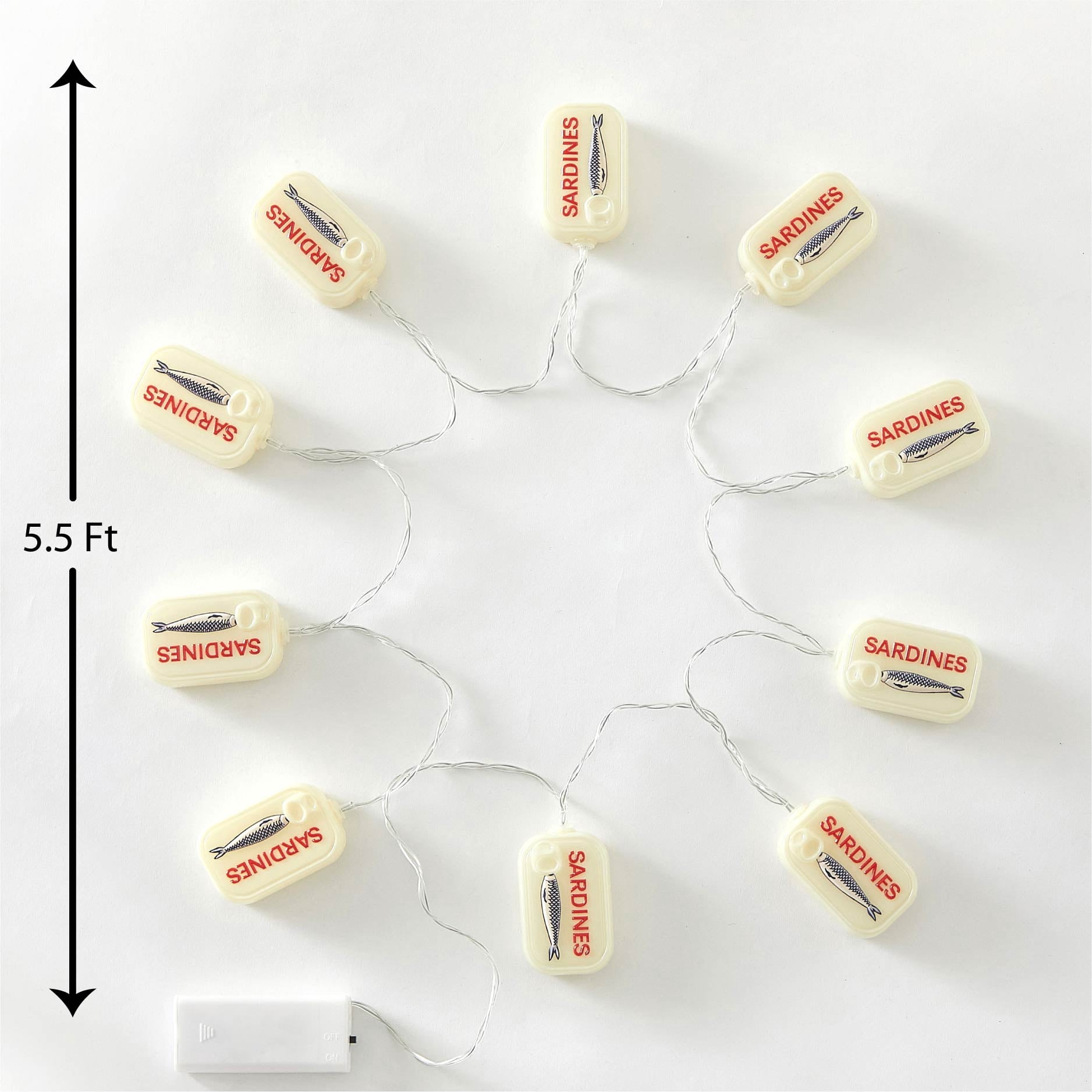 Urban Shop Indoor 5.5' Battery Operated Sardine Figural LED String