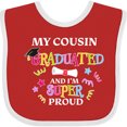 thumbnail image 3 of Inktastic My Cousin Graduated and I'm Super Proud Boys or Girls Baby Bib, 3 of 4