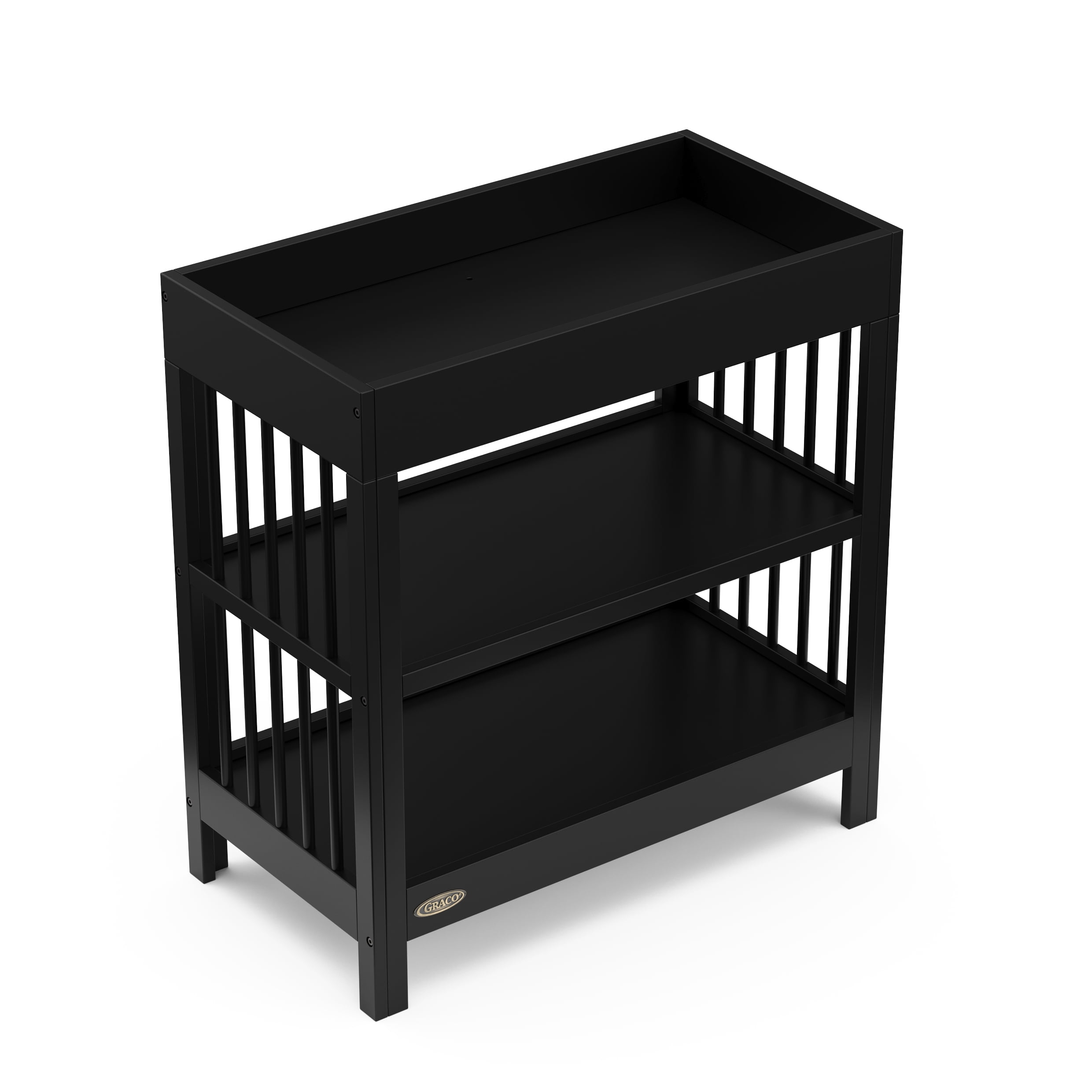 Graco Teddi Infant Wood Changing Table with Changing Pad, Black