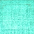 thumbnail image 1 of Ahgly Company Machine Washable Indoor Square Persian Turquoise Blue Traditional Area Rugs, 3' Square, 1 of 4
