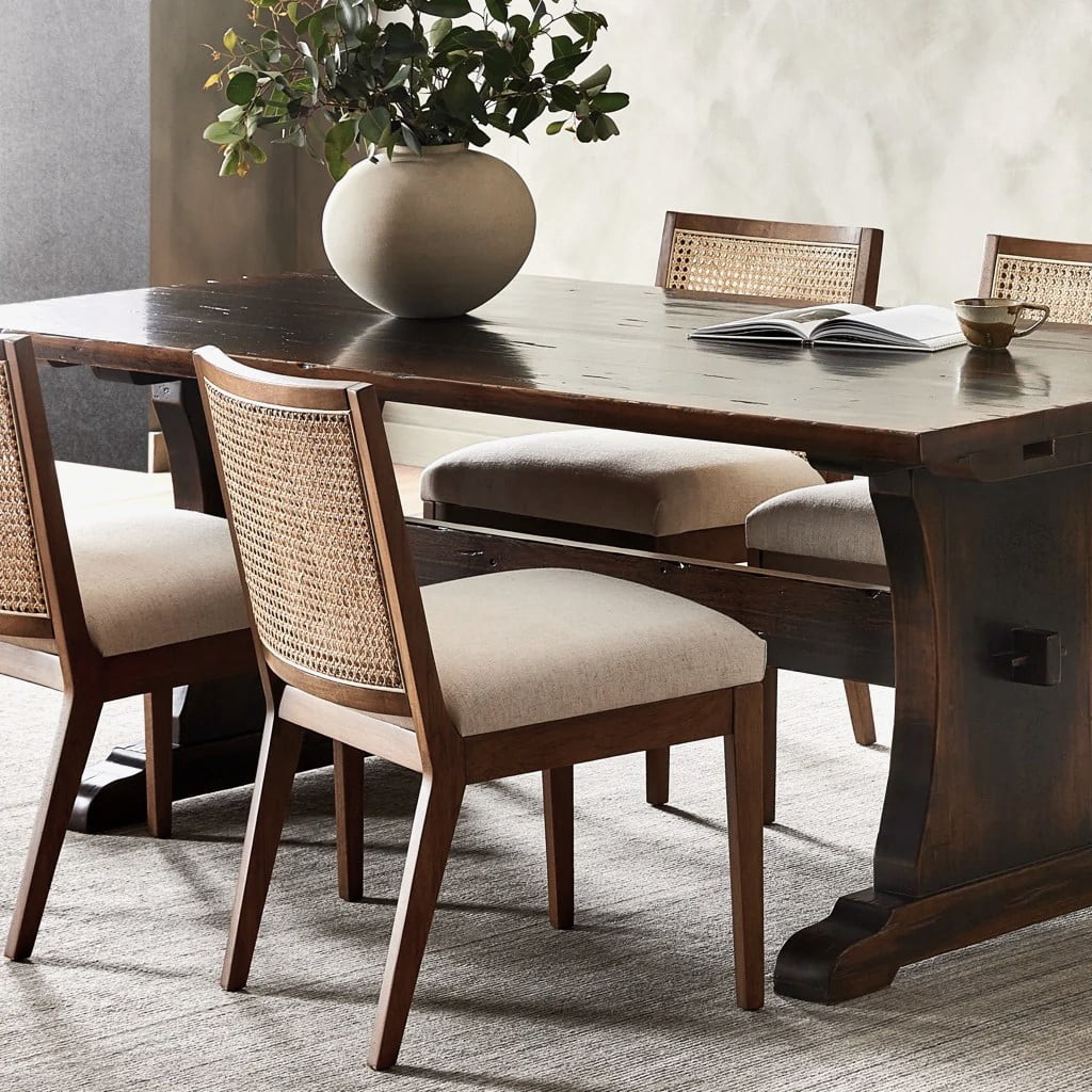 Antonia Cane Dining Chair Natural in Set of 6 - Replica