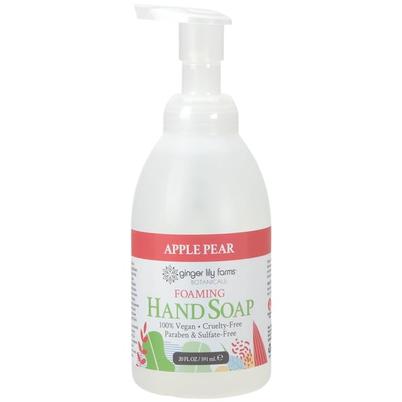 Ginger Lily Farms Botanicals All-Purpose Foaming Hand Soap Refill, 100% Vegan & Cruelty-Free, Apple Pear Scent, 20 Fl Oz (Pack of 1)