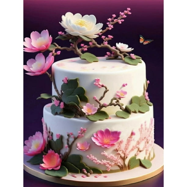 Pintura de diamante 5D DIY Taladro redondo completo Kit de pastel de paisaje Decoración para el hogar (B6224) Hugtrwg Para estrenar