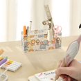 thumbnail image 7 of Cartoon Lion and Elephants Acrylic Pencil Pen Holder Cup 4 Compartments Desktop Organiser 7.87"x2.78"x3.54", 7 of 7