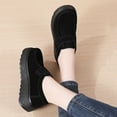 thumbnail image 6 of Stylish Women's Casual Shoes Comfortable Wedge Heel Solid Color Round Toe Thick-Soled Slip-On Shoes for Everyday Wear, 6 of 10