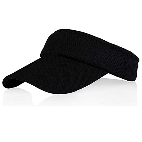 Long Brim Sweatband Adjustable Hat White Black Sun Visors for Women and Girls