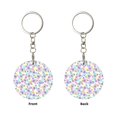 thumbnail image 2 of Naloa Butterflies on Polka Dots Print Round Keychain Keychain Key Ring, Key Tag, Key Chain Bulk for Gift Accessories (Round), 2 of 7
